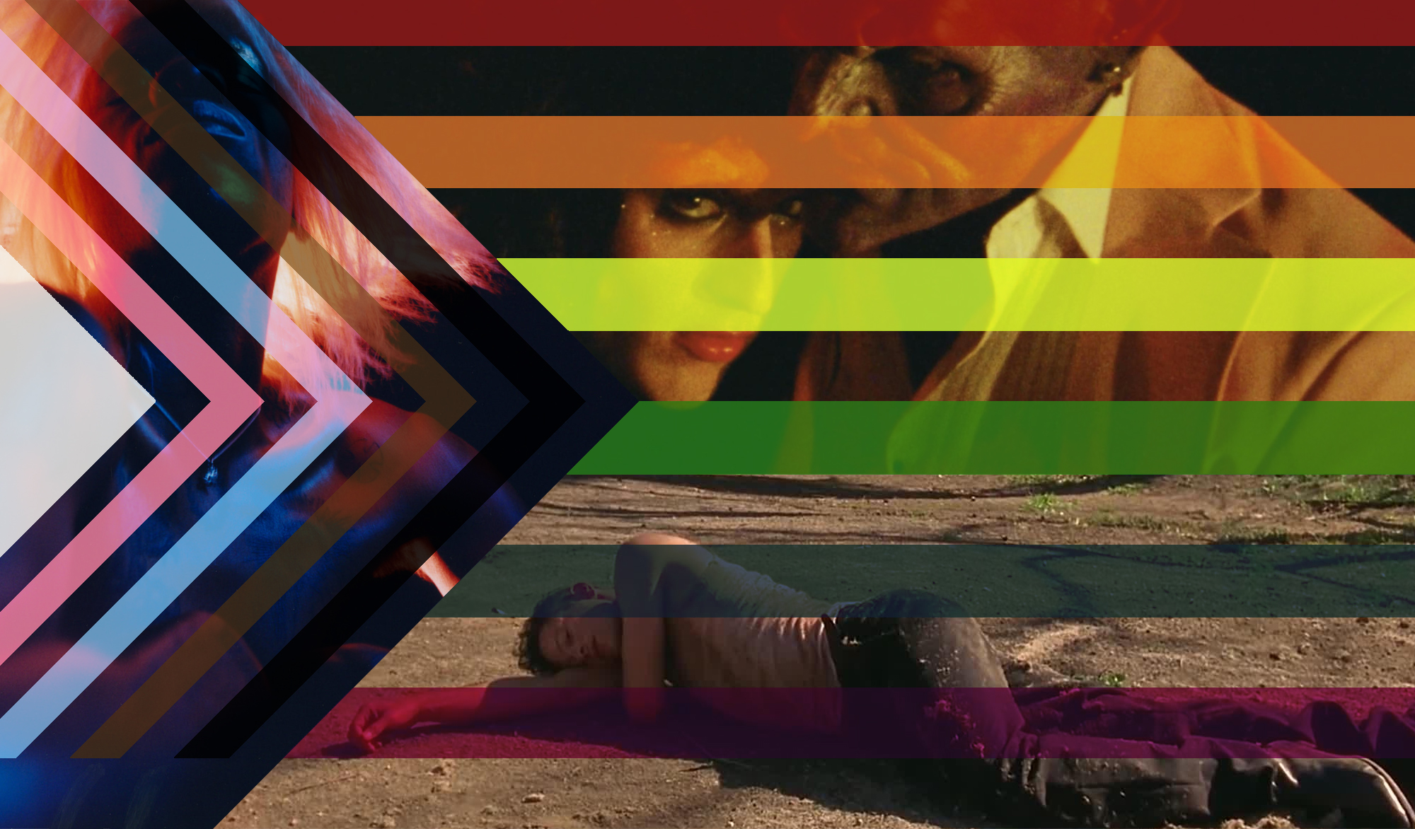 quears: queer muziek header met lgbt+ vlag