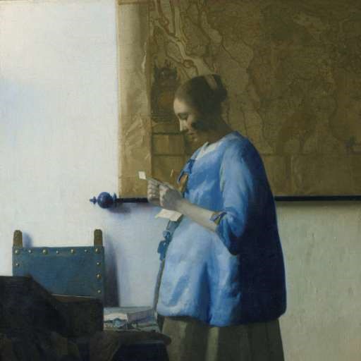 De brieflezende vrouw, ca. 1663 (Werk door Johannes Vermeer)